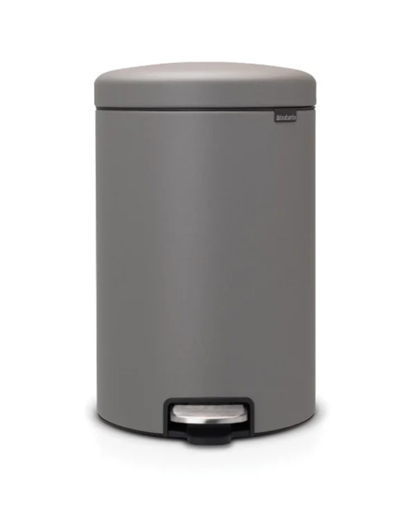 Brabantia Κάδος Απορριμμάτων Μεταλλικός Γκρι με Πεντάλ 20lt 11 91 63