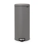 Brabantia Κάδος Απορριμμάτων Μεταλλικός Γκρι με Πεντάλ 30lt 11 91 87