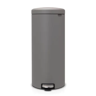 Brabantia Κάδος Απορριμμάτων Μεταλλικός Γκρι με Πεντάλ 30lt 11 91 87
