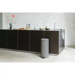Brabantia Κάδος Απορριμμάτων Μεταλλικός Γκρι με Πεντάλ 30lt 11 91 87 - Image 4