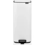 Brabantia Κάδος Απορριμμάτων Πλαστικός με Πεντάλ Λευκός 30lt 236921