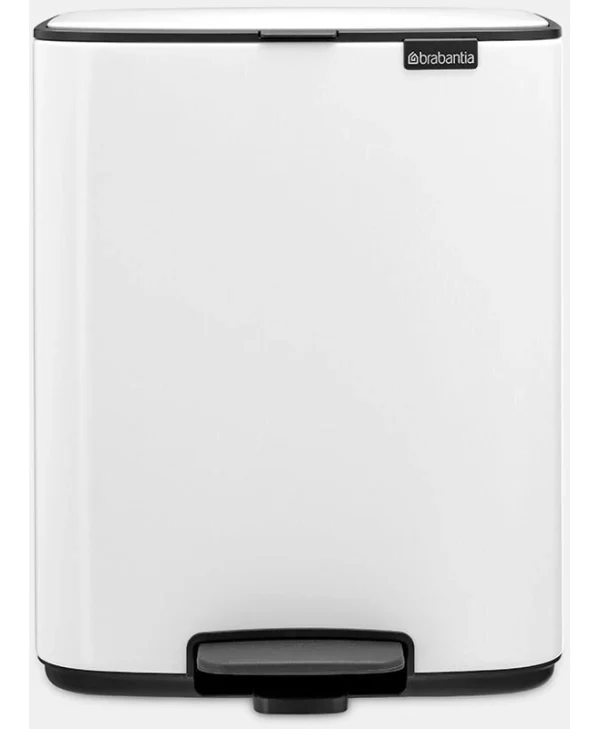 Brabantia Κάδος Απορριμμάτων Πλαστικός με Πεντάλ Λευκός 12lt 236907