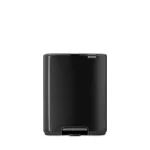 Brabantia Κάδος Απορριμμάτων Πλαστικός με Πεντάλ Μαύρος 12lt 238000