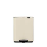 Brabantia Κάδος Απορριμμάτων Πλαστικός με Πεντάλ Μπεζ 12lt 238024