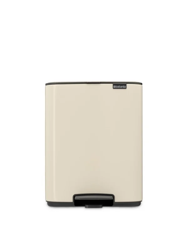 Brabantia Κάδος Απορριμμάτων Πλαστικός με Πεντάλ Μπεζ 12lt 238024