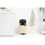 Brabantia Κάδος Απορριμμάτων Πλαστικός με Πεντάλ Μπεζ 12lt 238024 - Image 4