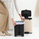 Brabantia Κάδος Απορριμμάτων Πλαστικός με Πεντάλ Μπεζ 12lt 238024 - Image 6