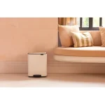 Brabantia Κάδος Απορριμμάτων Πλαστικός με Πεντάλ Μπεζ 12lt 238024 - Image 7