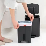 Brabantia Κάδος Απορριμμάτων Πλαστικός με Πεντάλ Μαύρος 7lt 237867 - Image 5