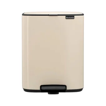 Brabantia Κάδος Απορριμμάτων από Ανοξείδωτο Ατσάλι με Πεντάλ Μπεζ 7lt 237928