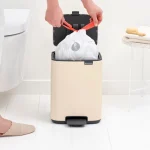 Brabantia Κάδος Απορριμμάτων από Ανοξείδωτο Ατσάλι με Πεντάλ Μπεζ 7lt 237928 - Image 5