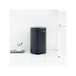 Brabantia NewIcon Κάδος Απορριμμάτων από Ανοξείδωτο Ατσάλι με Πεντάλ Black Matt 12lt 11 37 41 - Image 4