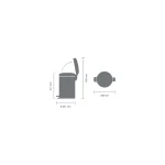 Brabantia NewIcon Κάδος Απορριμμάτων από Ανοξείδωτο Ατσάλι με Πεντάλ Black Matt 12lt 11 37 41 - Image 6