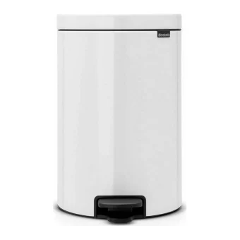 Brabantia NewIcon Κάδος Απορριμμάτων Μεταλλικός με Πεντάλ Λευκός 20lt 11 18 46