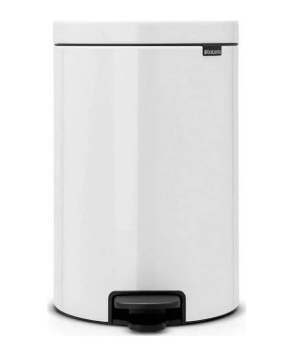 Brabantia NewIcon Κάδος Απορριμμάτων Μεταλλικός με Πεντάλ Λευκός 20lt 11 18 46