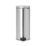 Brabantia Κάδος Απορριμμάτων από Ανοξείδωτο Ατσάλι με Πεντάλ Ασημί 30lt 11 43 80