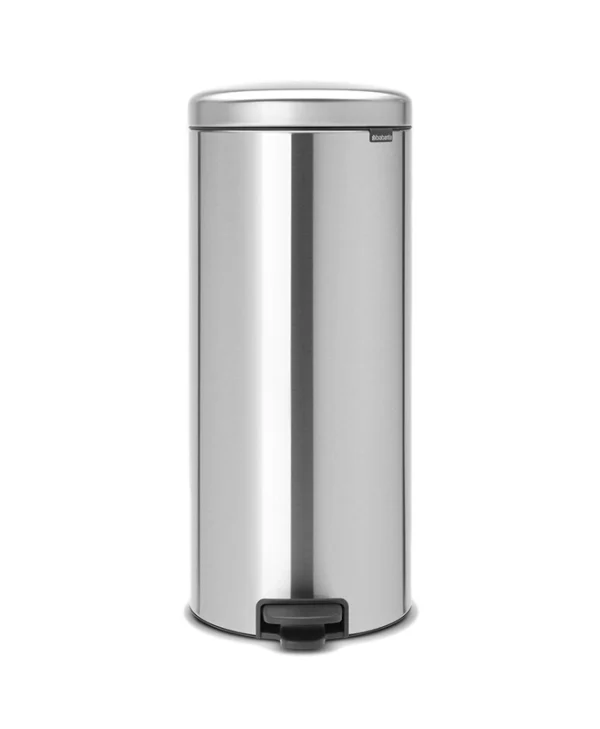Brabantia Κάδος Απορριμμάτων από Ανοξείδωτο Ατσάλι με Πεντάλ Ασημί 30lt 11 43 80