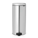Brabantia NewIcon Κάδος Απορριμμάτων από Ανοξείδωτο Ατσάλι Matt Steel FPP με Πεντάλ 30lt 11 18 22