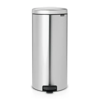 Brabantia NewIcon Κάδος Απορριμμάτων από Ανοξείδωτο Ατσάλι Matt Steel FPP με Πεντάλ 30lt 11 18 22