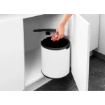Brabantia Κάδος Απορριμμάτων από Ανοξείδωτο Ατσάλι Λευκός για Ντουλάπι 15lt 428081 - Image 5