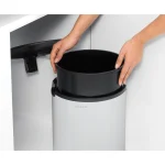 Brabantia Κάδος Απορριμμάτων από Ανοξείδωτο Ατσάλι Λευκός για Ντουλάπι 15lt 428081 - Image 7