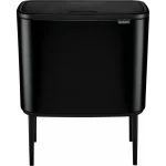 Brabantia Bo Κάδος Απορριμμάτων Πλαστικός Black Matt 11lt 31 60 67