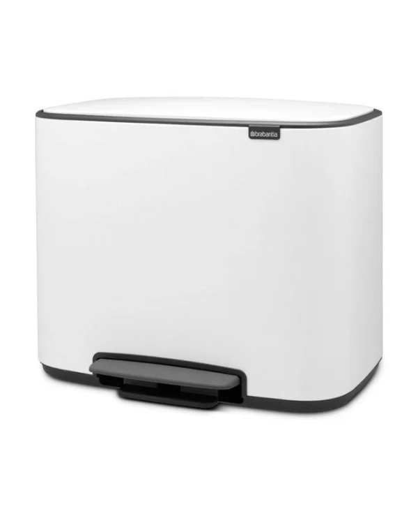 Brabantia Κάδος Απορριμμάτων Πλαστικός με Πεντάλ Λευκός 11lt 121005