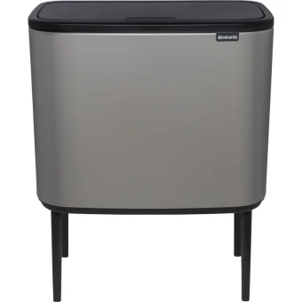 Brabantia Bo Κάδος Απορριμμάτων Πλαστικός Concrete Grey 33lt 127229