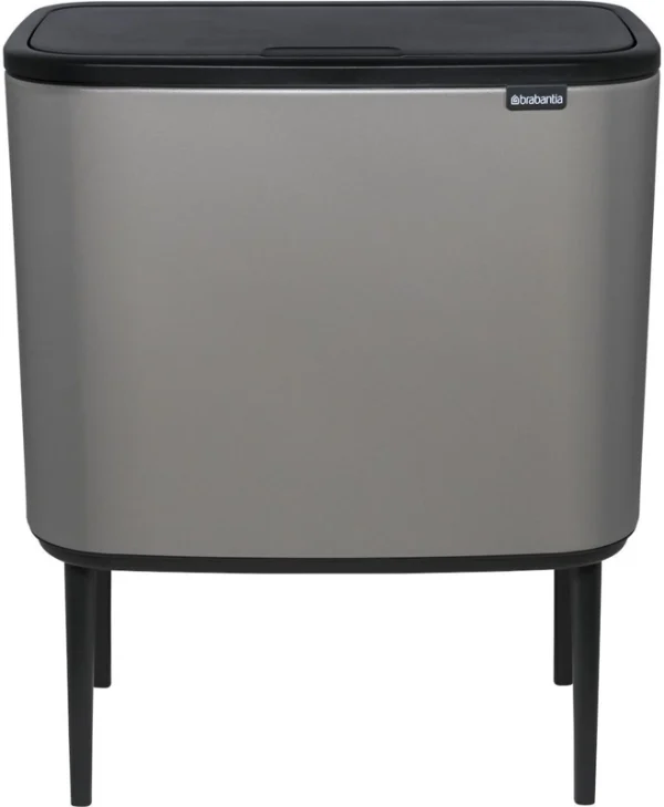 Brabantia Bo Κάδος Απορριμμάτων Πλαστικός Concrete Grey 33lt 127229