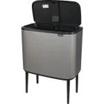 Brabantia Bo Κάδος Απορριμμάτων Πλαστικός Concrete Grey 33lt 127229 - Image 3