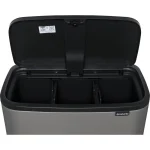 Brabantia Bo Κάδος Απορριμμάτων Πλαστικός Concrete Grey 33lt 127229 - Image 4