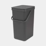 Brabantia Sort & Go Κάδος Απορριμμάτων Πλαστικός Dark Grey 16lt 109966 - Image 2
