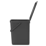 Brabantia Sort Κάδος Απορριμμάτων Πλαστικός Γκρι 25lt 129940 - Image 4