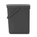 Brabantia Sort Κάδος Απορριμμάτων Πλαστικός Γκρι 25lt 129940 - Image 6