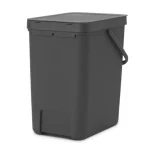 Brabantia Sort Κάδος Απορριμμάτων Πλαστικός Γκρι 25lt 129940 - Image 7