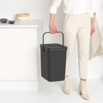 Brabantia Sort Κάδος Απορριμμάτων Πλαστικός Γκρι 25lt 129940 - Image 10