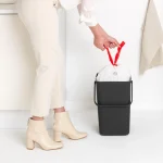 Brabantia Sort Κάδος Απορριμμάτων Πλαστικός Γκρι 25lt 129940 - Image 11