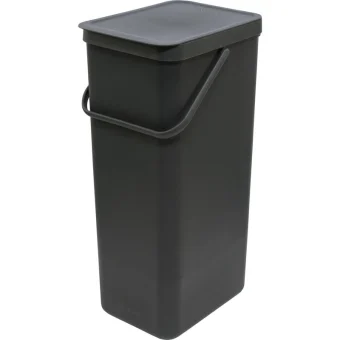 Brabantia Sort & Go Κάδος Απορριμμάτων Πλαστικός Dark Grey 40lt 251047