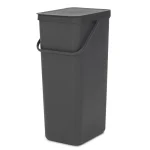 Brabantia Sort & Go Κάδος Απορριμμάτων Πλαστικός Dark Grey 40lt 251047 - Image 3