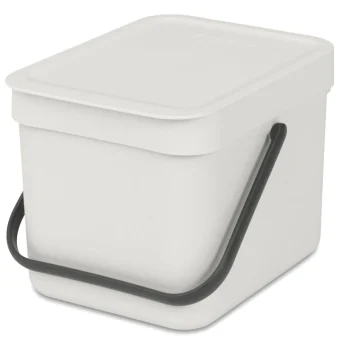 Brabantia Sort & Go Κάδος Απορριμμάτων Πλαστικός Light Grey 6lt 213267