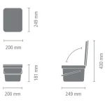 Brabantia Sort & Go Κάδος Απορριμμάτων Πλαστικός Light Grey 6lt 213267 - Image 7