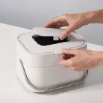 Compact Κάδος Απορριμμάτων από Ανοξείδωτο Ατσάλι Γκρι 4lt 30015 - Image 4