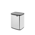 Brabantia Κάδος Απορριμμάτων από Ανοξείδωτο Ατσάλι Γκρι 7lt 22 29 62
