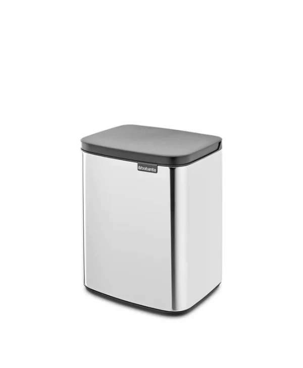 Brabantia Κάδος Απορριμμάτων από Ανοξείδωτο Ατσάλι Γκρι 7lt 22 29 62