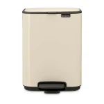 Brabantia Κάδος Απορριμμάτων Πλαστικός με Πεντάλ Μπεζ 4lt 237829