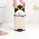 Brabantia Κάδος Απορριμμάτων Πλαστικός με Πεντάλ Μπεζ 4lt 237829 - Image 3