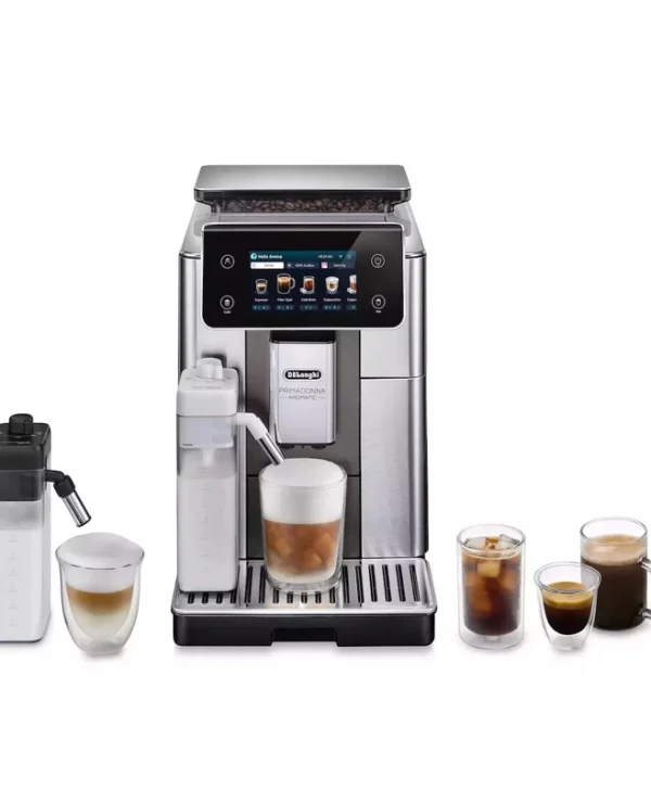 De'Longhi Primadonna Αυτόματη Μηχανή Espresso 1450W Πίεσης 19bar για Cappuccino Καφέ ECAM630.75.TM