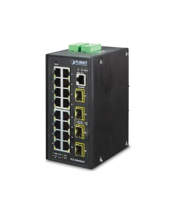 Planet IGS-20040MT v1 Managed L2 Switch με 16 Θύρες Gigabit (1Gbps) Ethernet και 4 SFP Θύρες