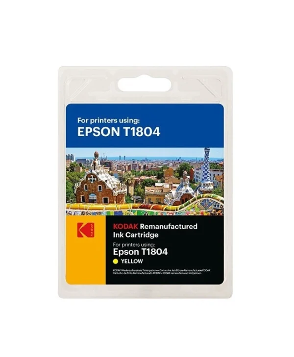 Original Kodak Inkjet Cartridge Compatible Epson T1804 Yellow 12 Ml Premium Kodak 185E018004