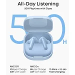 Soundcore by Anker R60i In-ear Bluetooth Handsfree Ακουστικά με Αντοχή στον Ιδρώτα και Θήκη Φόρτισης Γαλάζιο D1202G31 - Image 4